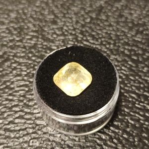 Faceted Natural Yellow Sapphire Gemstone #75